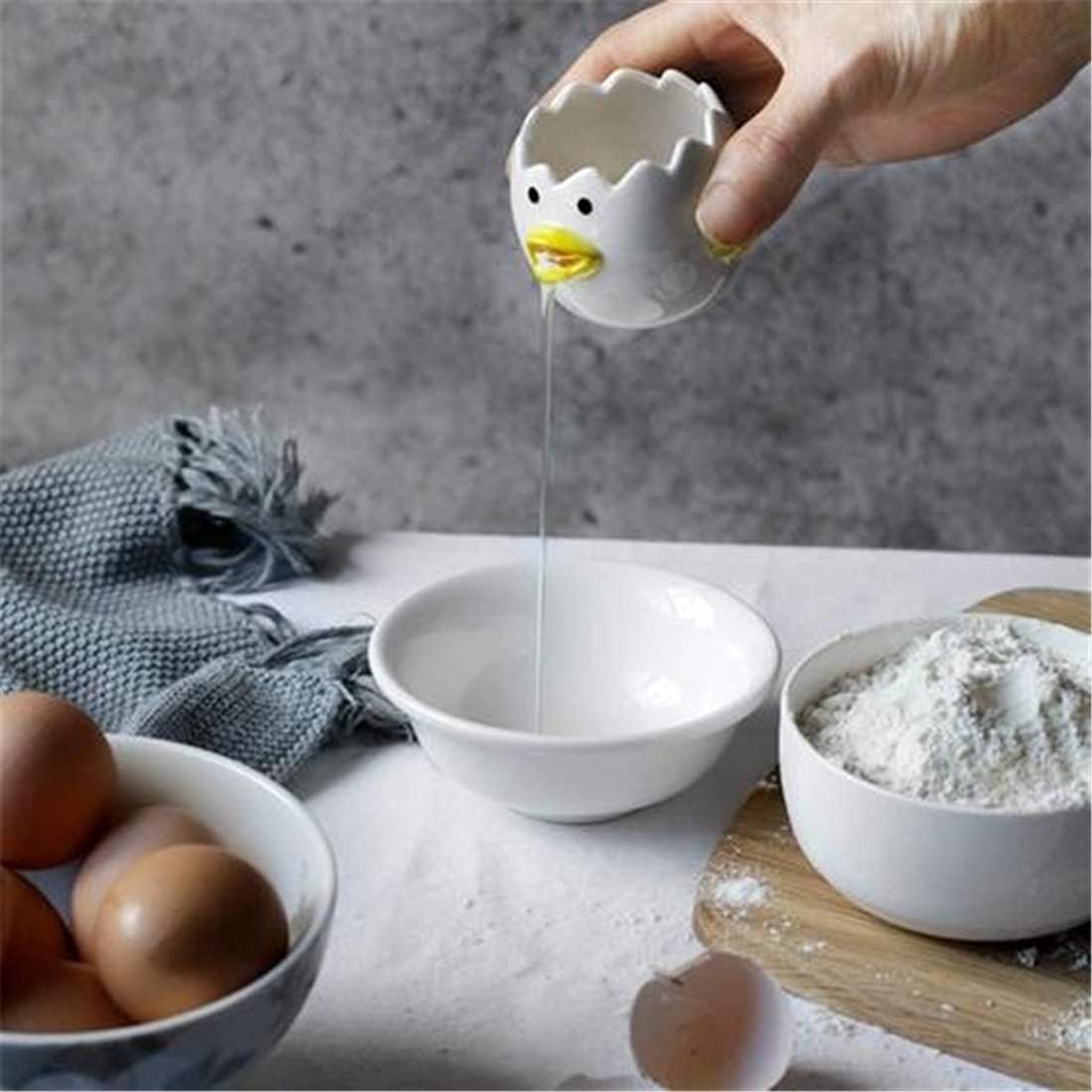 Ceramic Egg Divider, Egg Yolk Separator, Egg Liquid Filter, Baking Utensils, Egg Holder Ceramic Egg Divider, Egg Yolk Separator, Egg Liquid Filter, Baking Utensils, Egg Holder